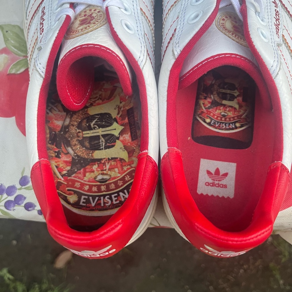 Adidas 3MC X EviseN Men's Classic Low-Top White Red Skateboarding Shoe Mens 10.5 - Picture 8 of 11